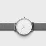 שעון מתכת כסף